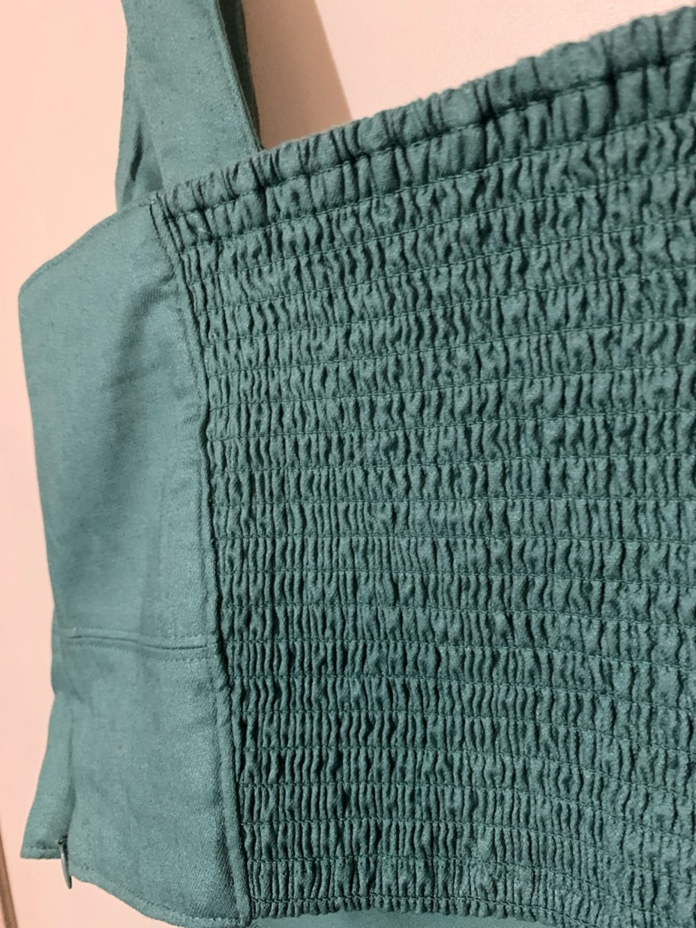 Banana Republic Factory Dark Green Square-Neck Crop Top - Picture 5 of 7
